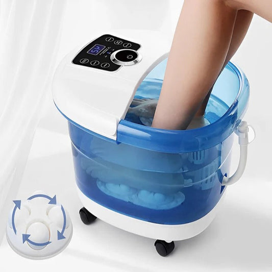 Foot Bath Massager with Heat Bubbles and Water Jets
