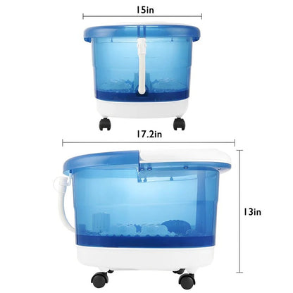 Foot Bath Massager with Heat Bubbles and Water Jets