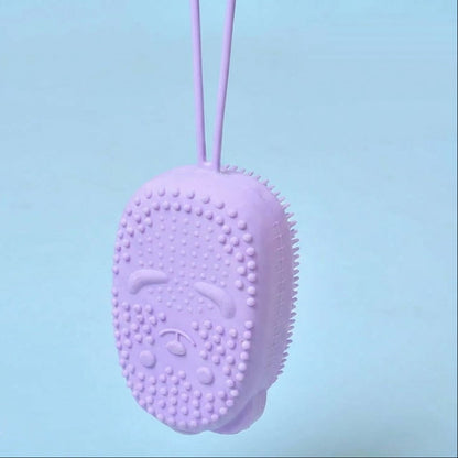 Silicone Bath Scrubber with Soap Dispenser for Exfoliation