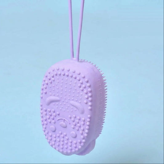 Silicone Bath Scrubber with Soap Dispenser for Exfoliation
