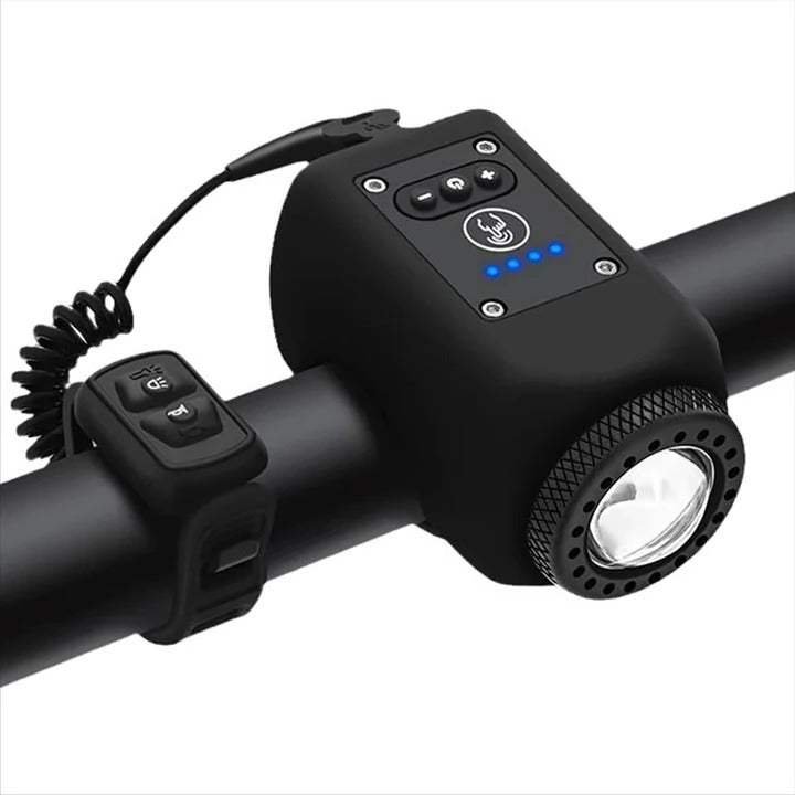 Electric Bike Horn and Front Light Safety Bell for Cycling