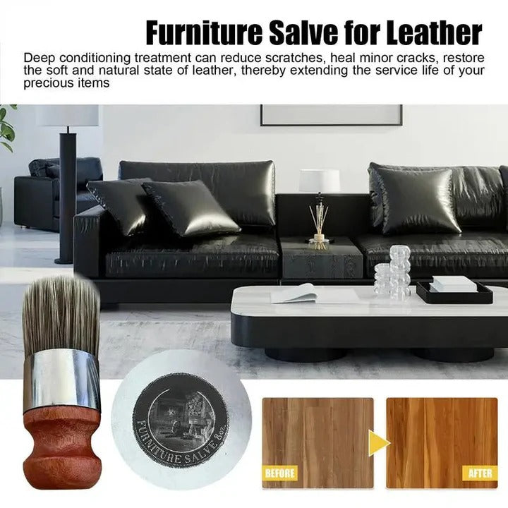 Leather Furniture Salve Set 120ml for Cleaning and Care