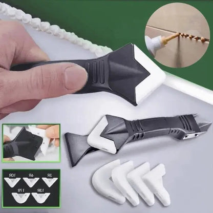 Caulk Remover Tool 3 in 1 Silicone Scraper and Finishing Set