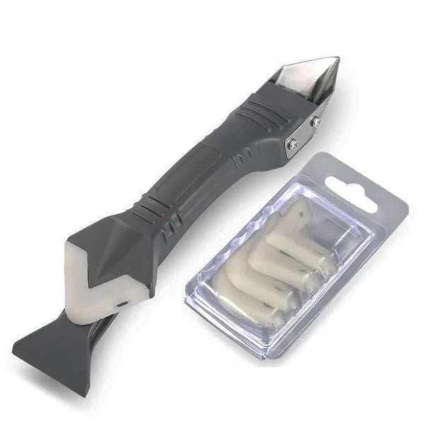 Caulk Remover Tool 3 in 1 Silicone Scraper and Finishing Set