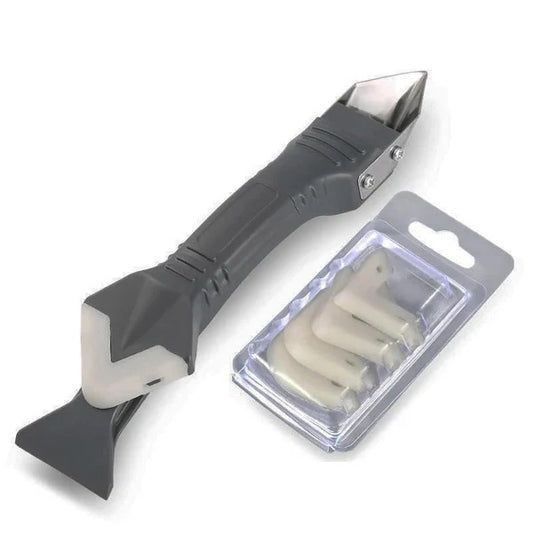 Caulk Remover Tool 3 in 1 Silicone Scraper and Finishing Set