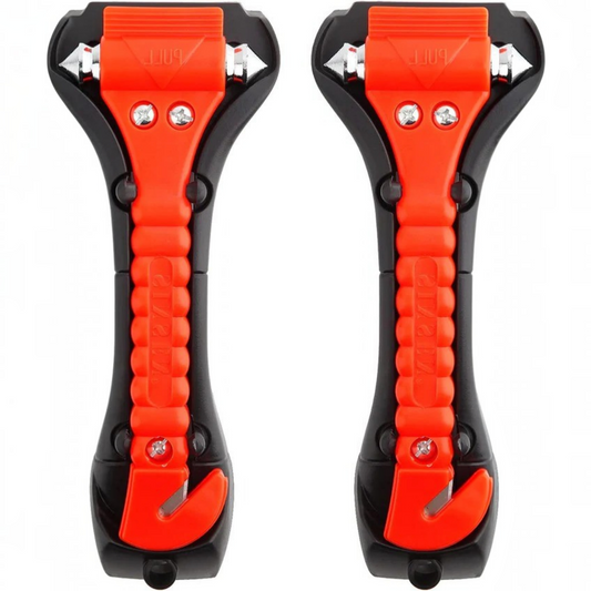 Car Emergency Escape Tool Set of 2 Window Breaker and Seat Belt Cutter