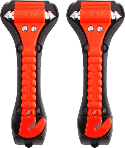 Car Emergency Escape Tool Set of 2 Window Breaker and Seat Belt Cutter