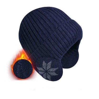 Warm Unisex Knit Beanie for Winter with Full Ear Protection
