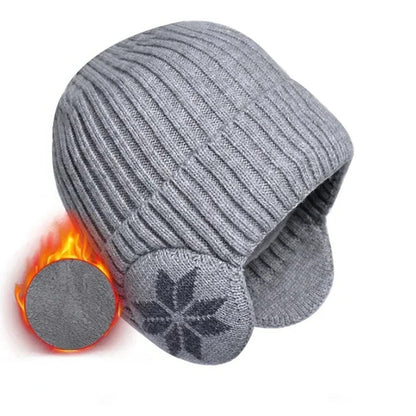 Warm Unisex Knit Beanie for Winter with Full Ear Protection