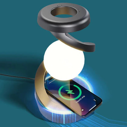 Moon Lamp Floating Desk Light with Gesture Control and Wireless Charger
