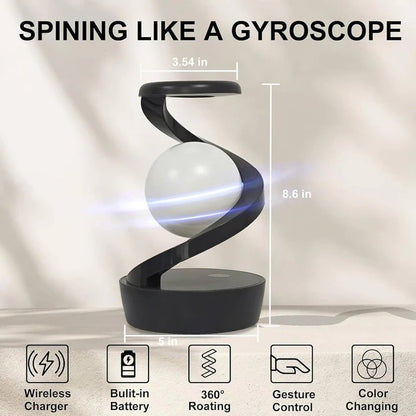 Moon Lamp Floating Desk Light with Gesture Control and Wireless Charger