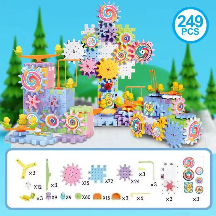 Plastic Kids Building Blocks Set 263 Pcs Educational Toy