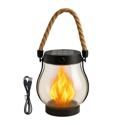 Waterproof Solar Porch Lanterns with Realistic Flickering Flame
