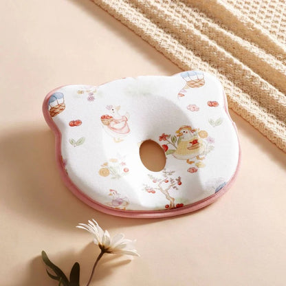 Memory Foam Infant Pillow Prevents Flat Head Anti Deviation and Breathable