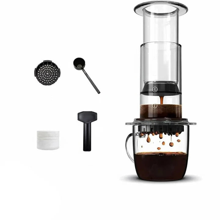 French Press Coffee Maker with Filter and Plunger