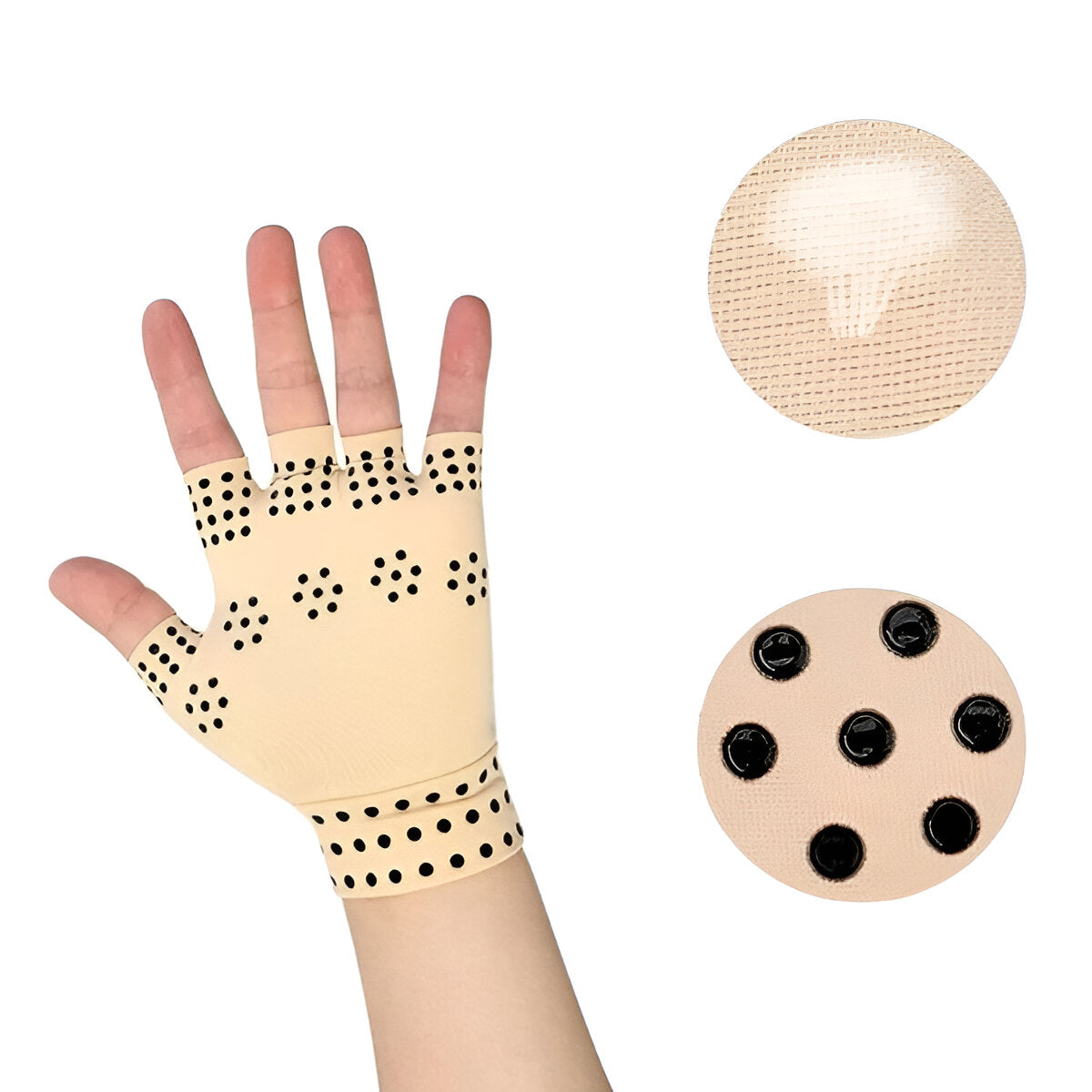 Magnetic Compression Gloves Fingerless for Arthritis Pain and Hand Support