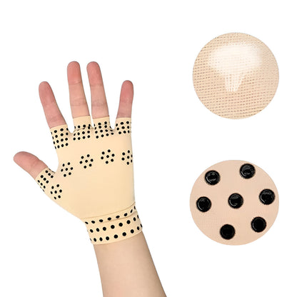 Magnetic Compression Gloves Fingerless for Arthritis Pain and Hand Support