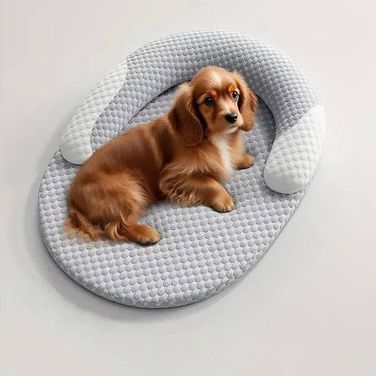 Washable Orthopedic Cooling Dog Bed with Memory Foam and Support
