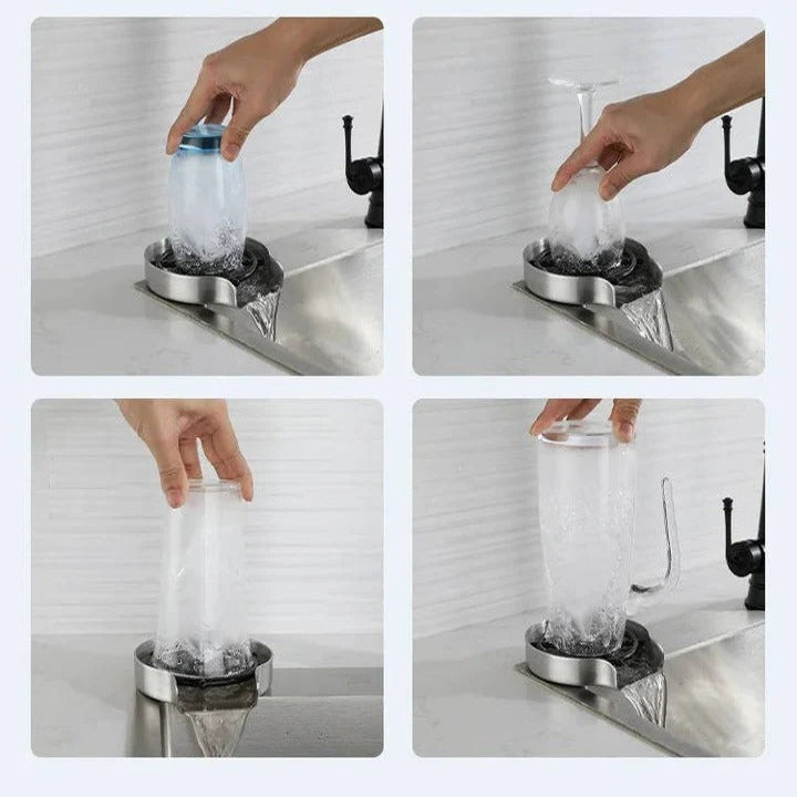 Cup Washer and Glass Rinser for Kitchen Bar Countertop