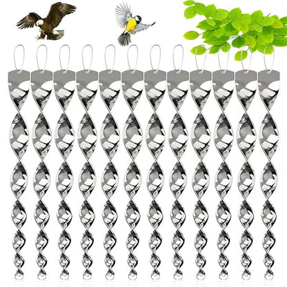 Reflective Spiral Rod Bird Deterrent for Garden and Outdoor Use