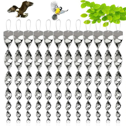 Reflective Spiral Rod Bird Deterrent for Garden and Outdoor Use