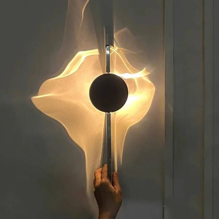 Minimalist Wall Sconce, LED Wall Light, Stainless Steel Fixture, 180 Degree Rotation