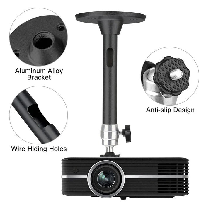 Adjustable Projector Ceiling Mount Kit with Universal Fit