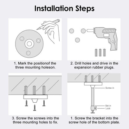 Adjustable Projector Ceiling Mount Kit with Universal Fit