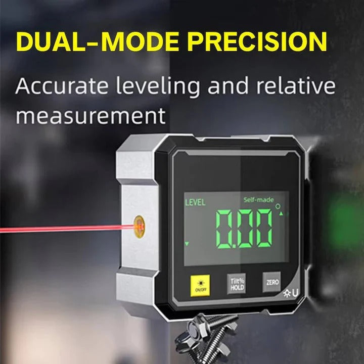 Digital Angle Finder with Laser Level and Type C Charging