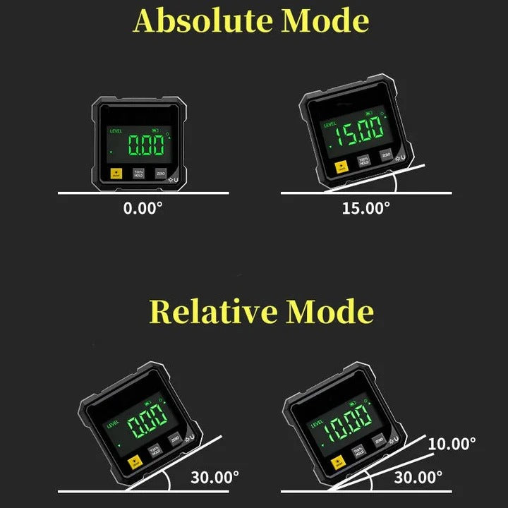 Digital Angle Finder with Laser Level and Type C Charging