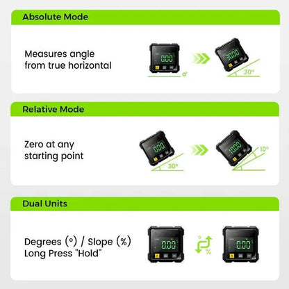 Digital Angle Finder with Laser Level and Type C Charging