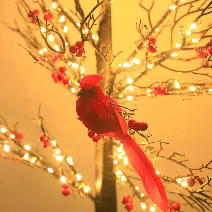 Warm White Glowing Tree and Festive Desktop Decor