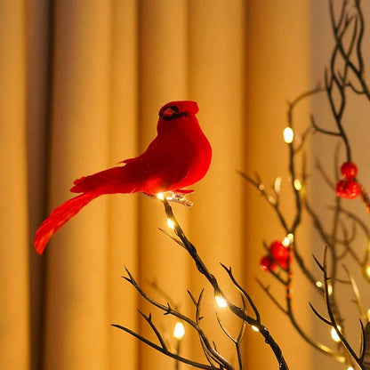 Warm White Glowing Tree and Festive Desktop Decor