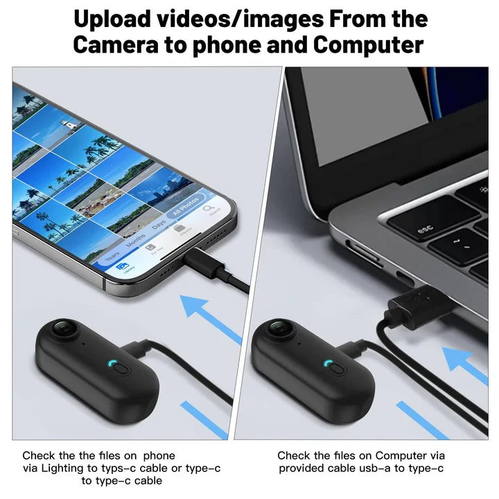 Professional 360 Action Camera 4K with Touch Screen