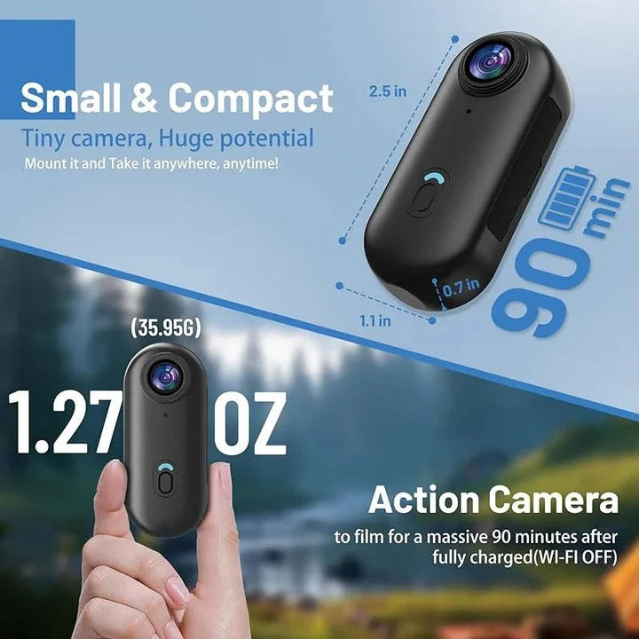 Professional 360 Action Camera 4K with Touch Screen