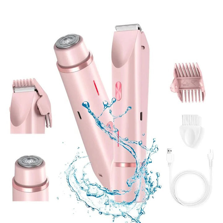 Cordless Painless Bikini Hair Trimmer with Precision Blade and USB Charge
