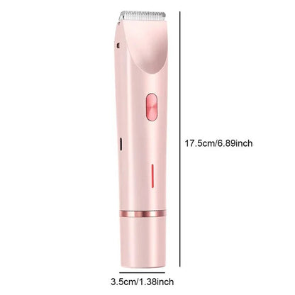 Cordless Painless Bikini Hair Trimmer with Precision Blade and USB Charge