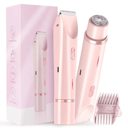 Cordless Painless Bikini Hair Trimmer with Precision Blade and USB Charge