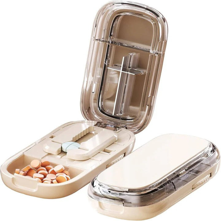 Versatile Portable Pill Cutter and Splitter with Sharp Stainless Steel Blade