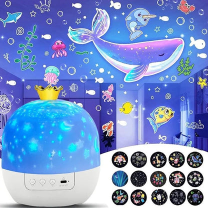 Projector Night Light for Kids and 360 Degree Rotating Starry Sky Lamp