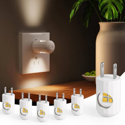 Compact Wall Socket Light with Energy-Efficient LED and Slim Design