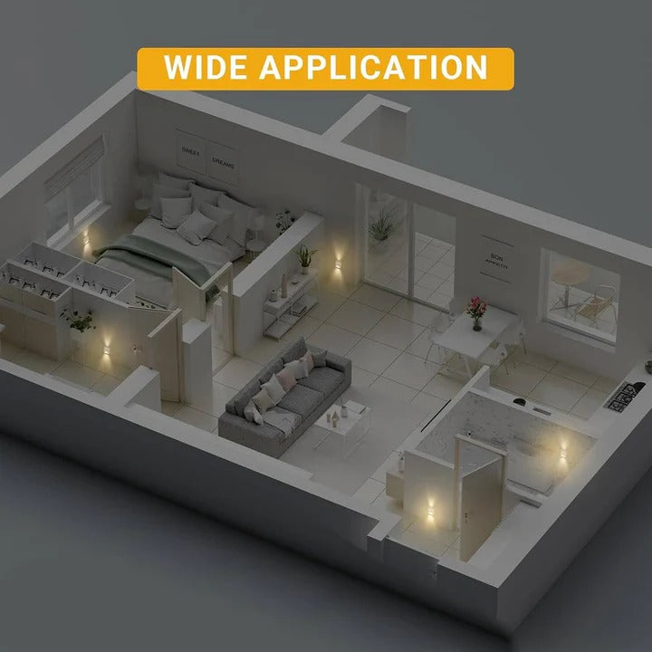 Compact Wall Socket Light with Energy-Efficient LED and Slim Design