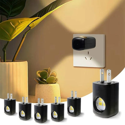 Compact Wall Socket Light with Energy-Efficient LED and Slim Design