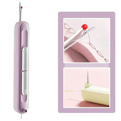 Portable Needle Threader and Seam Ripper Tool for Embroidery and Quilting