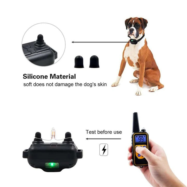 Shock and Vibration Electric Dog Training Collar 800M Range with Smart Memory