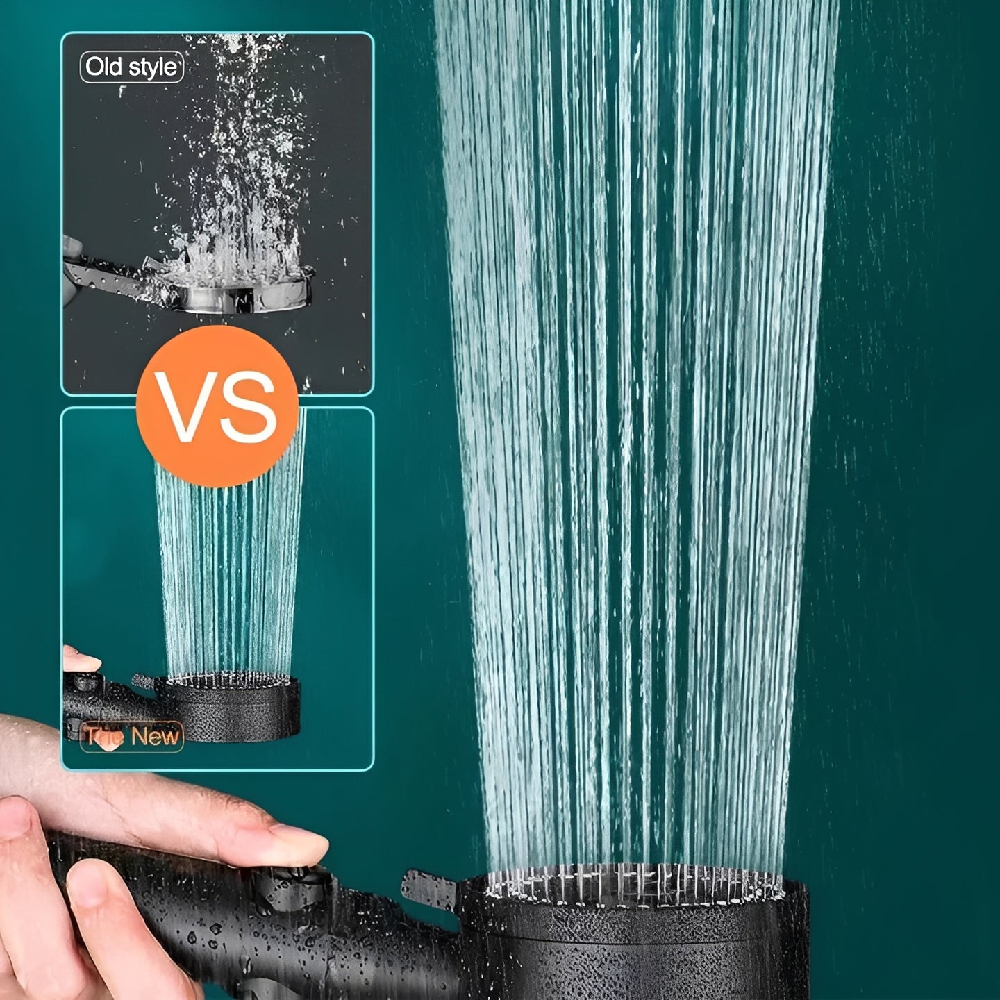 Universal High Pressure Shower Head with Hose and 5 Spray Settings