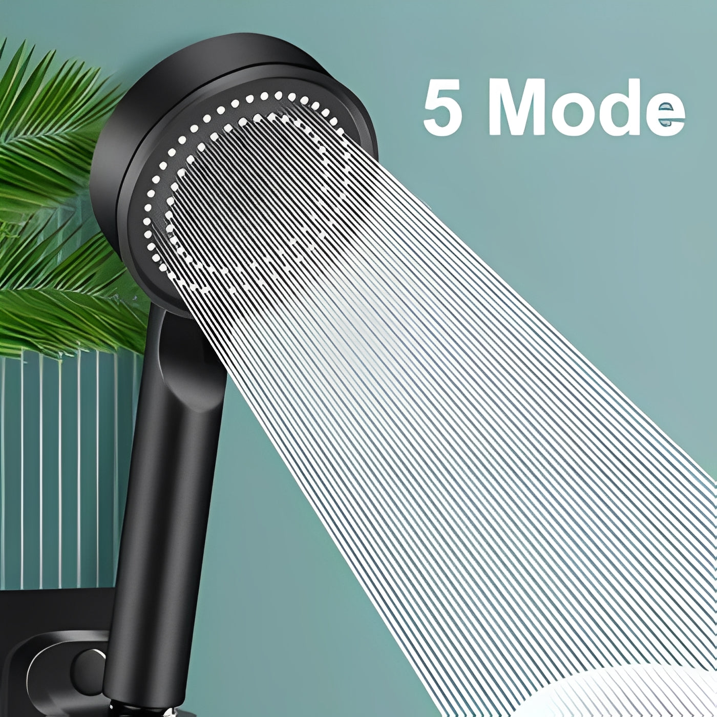 Universal High Pressure Shower Head with Hose and 5 Spray Settings