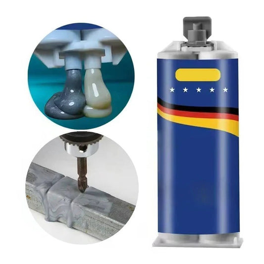 High Strength Metal Repair Glue, Heat Resistant Adhesive for Steel, Aluminum & Cast Iron, Drillable After Cure