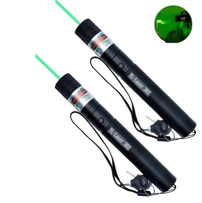 Laser Pointer 303, Dual Beam Light, Long Range Green Red, Rechargeable Battery