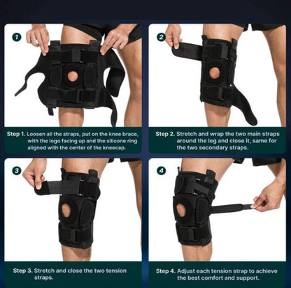 Adjustable Knee Support with Stabilizers